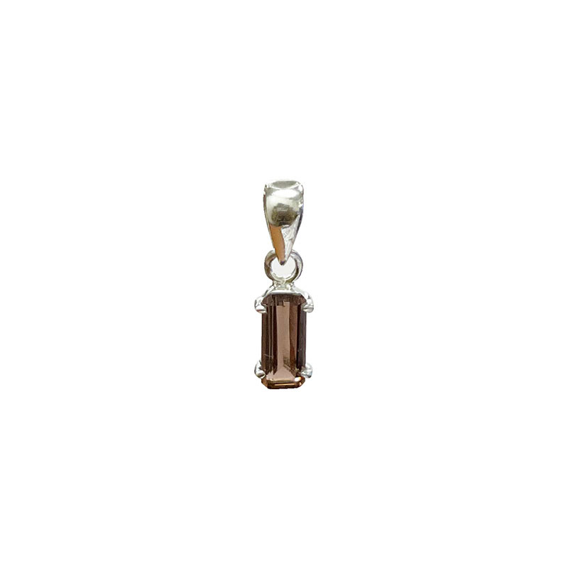 Pendentif Tourmaline sur argent 0.925 rhodié - Pièce unique - 202001_37N241