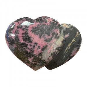 Doubles cœurs en rhodonite - Madagascar - Pièce unique - 202009_39