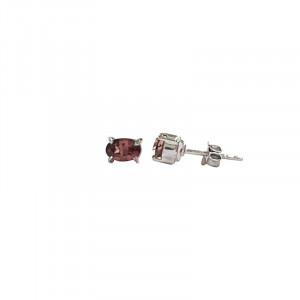 Boucles d'oreilles Tourmaline sur argent 0.925 rhodié - Pièce unique - 202011_48 (NO-245)
