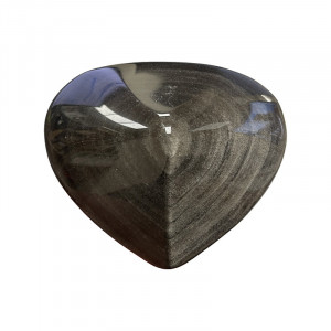 Cœur en Obsidienne argentée - Mexique - Pièce unique - 202109_104