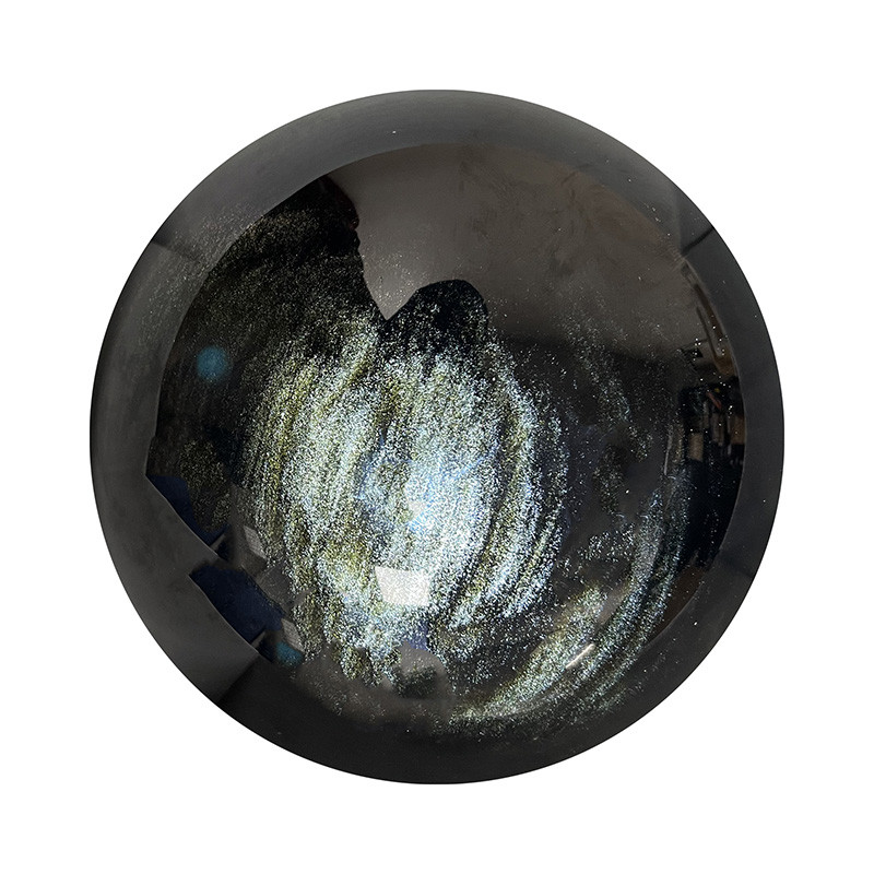 Sphère Obsidienne dorée – Pièce unique - 202111_51