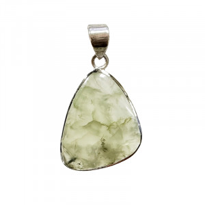 Pendentif Préhnite forme libre - Argent 0,925 - Pièce unique - 202301_84