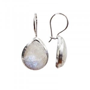 Boucles d'oreilles - Pierre de lune - Argent 0,925 - Pièce unique - 202301_86
