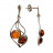Boucles d'oreilles feuille - Ambre - Pièce unique - 202301_89