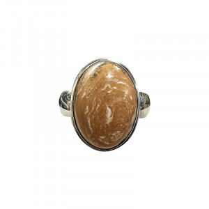 Bague Jaspe Léopard - Argent 0.925 - Taille 55 - Pièce unique - 202301_90