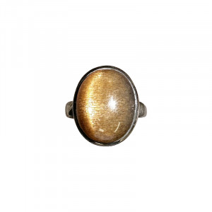 Bague Pierre de soleil étoilé - Taille 53 - Pièce unique - 202302_11