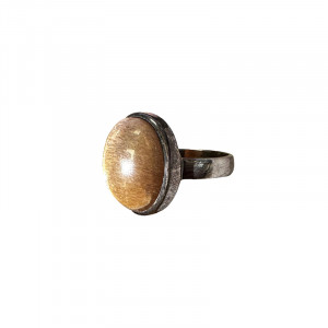 Bague Pierre de soleil étoilé - Taille 53 - Pièce unique - 202302_12