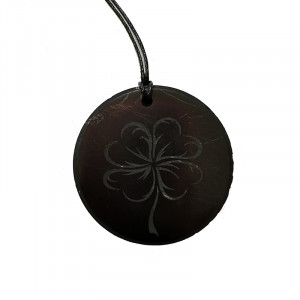 Pendentif Shungite « Trèfle » - Pièce unique - 202302_158