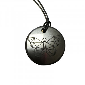 Pendentif Shungite « papillon » - Pièce unique - 202302_159