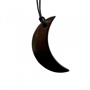 Pendentif Shungite « Lune » - Pièce unique - 202302_161