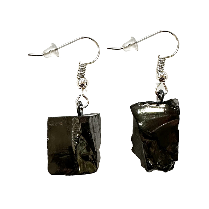 Boucles d'oreilles en Shungite - Pièce unique - 202302_172