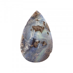 Cabochon goutte - Opale boulder - Pièce unique - 202302_35
