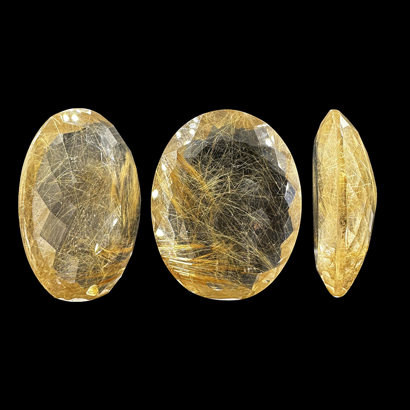 Pierre taillée ovale - Quartz rutile - Pièce unique - 202302_60