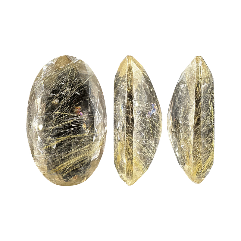 Pierre taillée ovale - Quartz rutile - Pièce unique - 202302_61