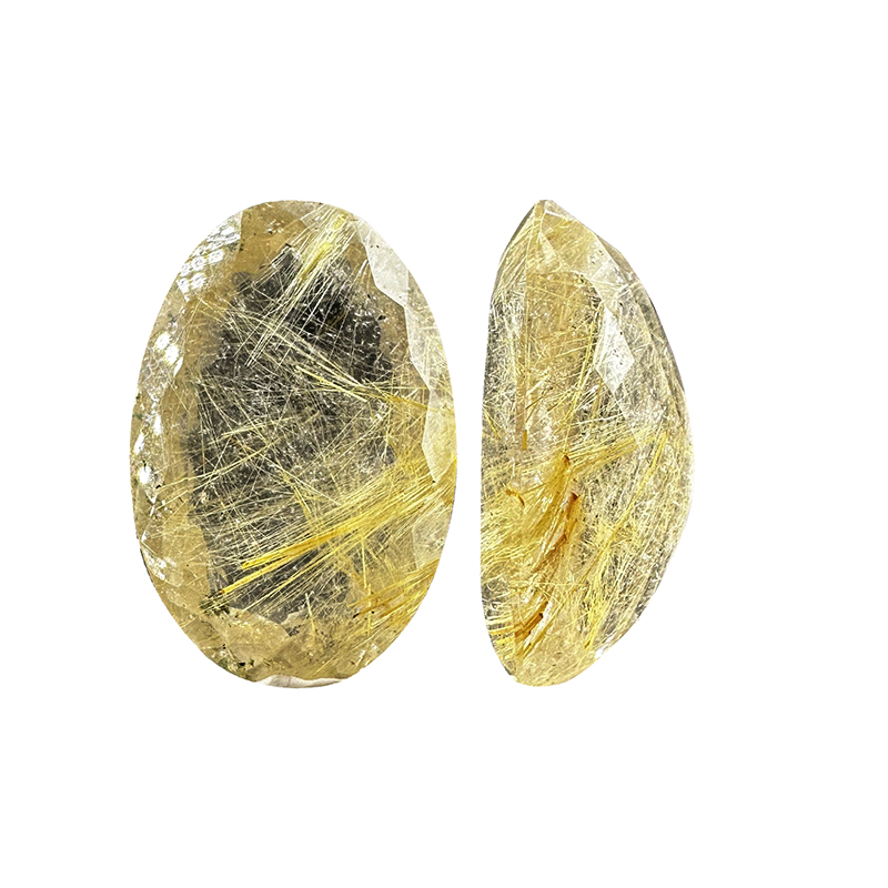 Pierre taillée ovale - Quartz rutile - Pièce unique - 202302_67