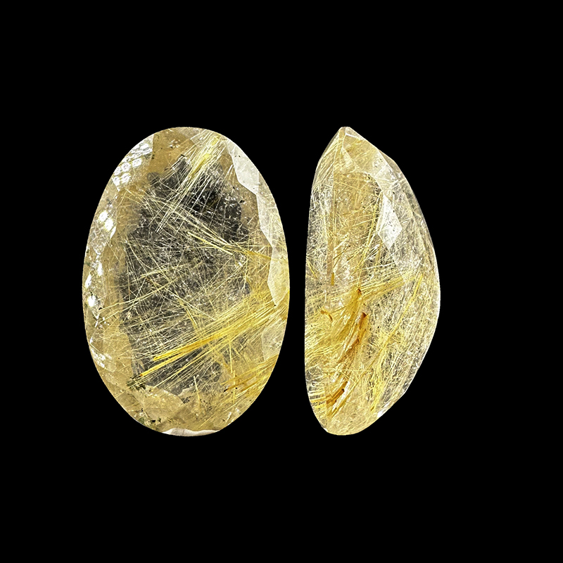 Pierre taillée ovale - Quartz rutile - Pièce unique - 202302_67