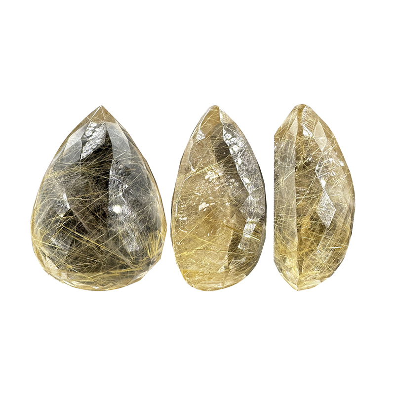 Pierre taillée goutte - Quartz rutile - Pièce unique - 202302_68