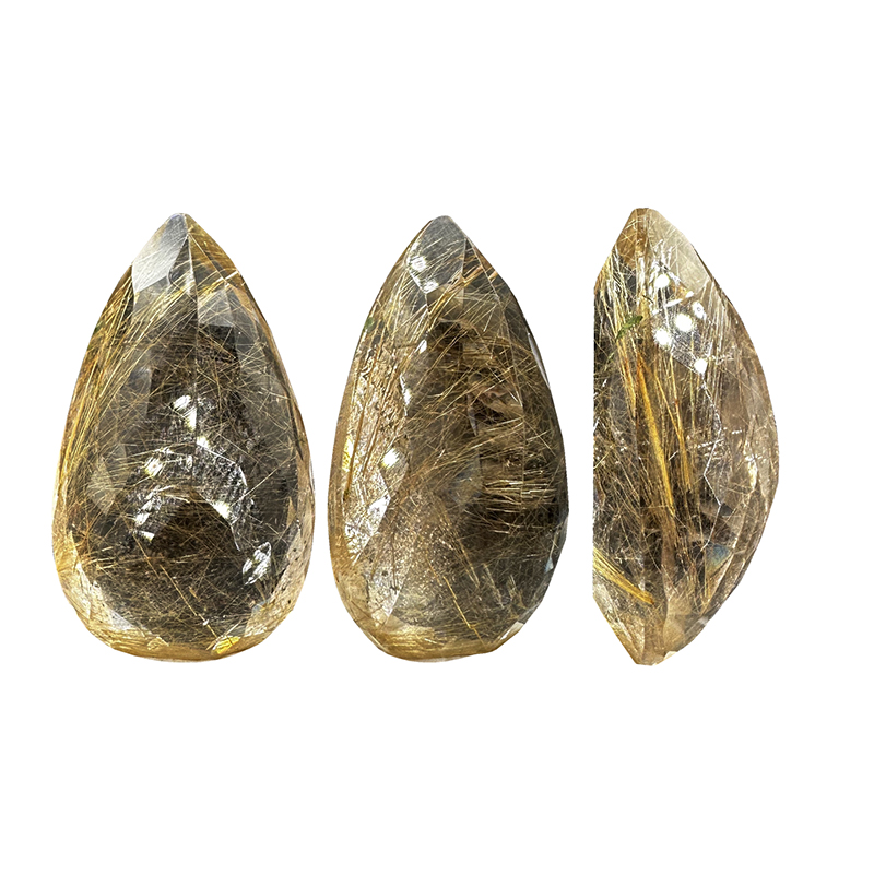 Pierre taillée goutte - Quartz rutile - Pièce unique - 202302_69