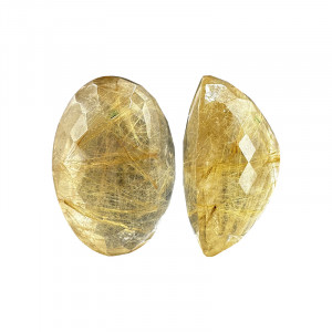 Pierre taillée ovale - Quartz rutile - Pièce unique - 202302_74