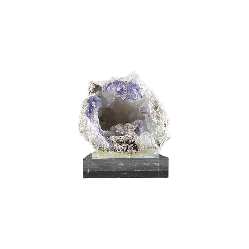 Géode de Calcédoine et Fluorite - Pièce unique - 202509_23