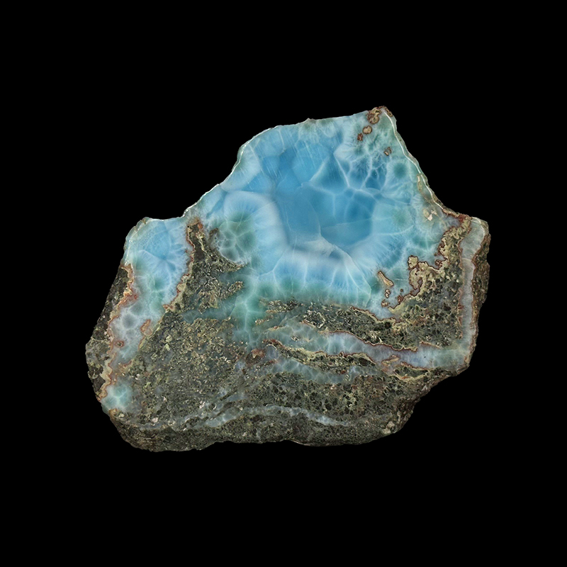 Plaque face polie Larimar - Pièce unique - 202510_131