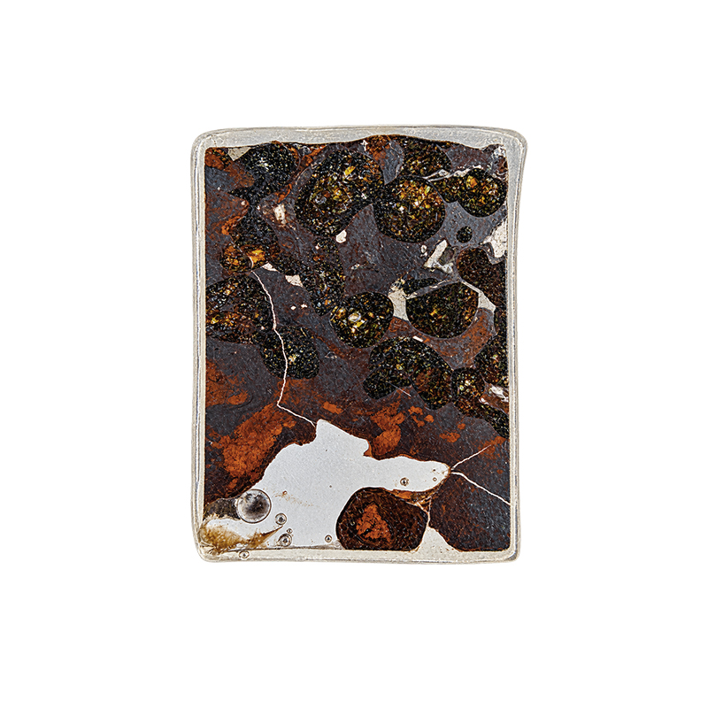 Météorite Pallasite Plaque - Pièce unique - 202608_155