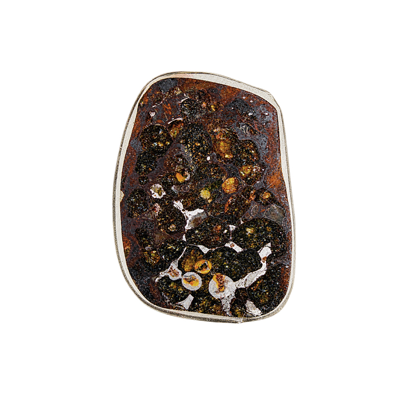 Météorite Pallasite Plaque - Pièce unique - 202608_158