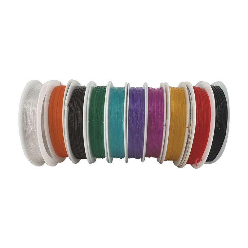 Fil élastique 0.8 mm - assortiment - 10 pièces