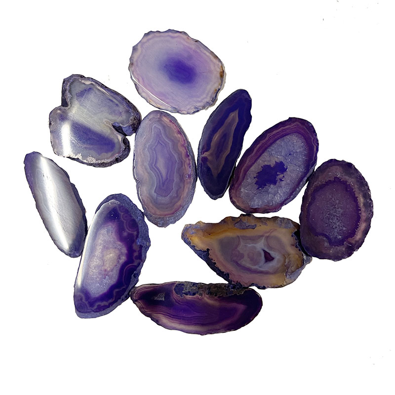 Agate Fine teintée - env. 4 à 5 cm (Taille 0) - Les 10 pièces - Qualité B