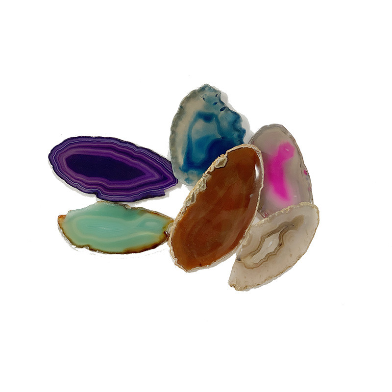 T2. Agate Fine teintée - env. 6 à 8 cm - taille 2 - Le de 10 pièces - Qualité C