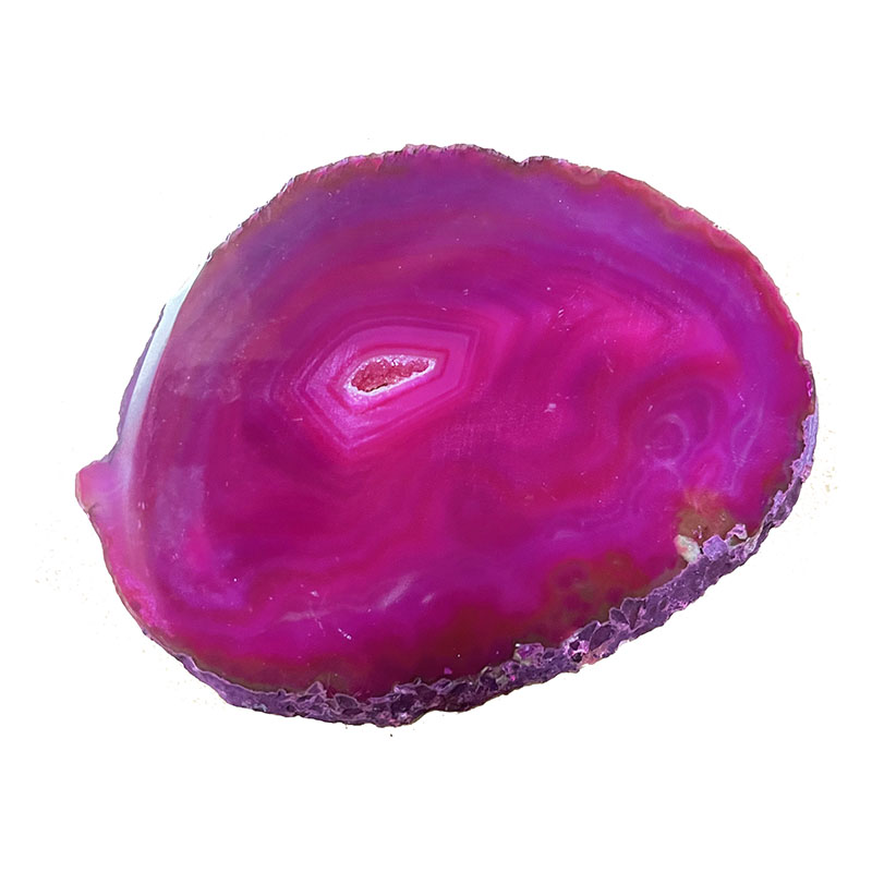 Agate fine rose - env. 10.5 cm (Taille 4) - Qualité B - la pièce