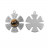 Pendentif Fleur Œil de Tigre Acier - 5 pièces