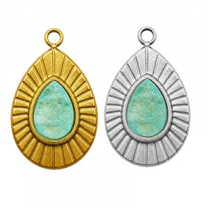 Goutte Amazonite - Acier - La pièce