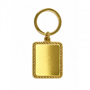 Porte-Clefs dorés rectangulaires 10 pces