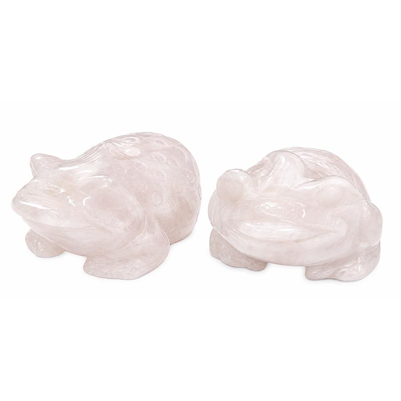Grenouille de la Fortune Quartz rose - la pièce