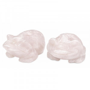 Grenouille de la Fortune Quartz rose - la pièce