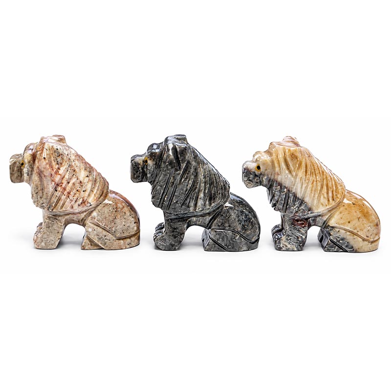 Animaux en soapstone – 35 mm - 10 pièces par variété 