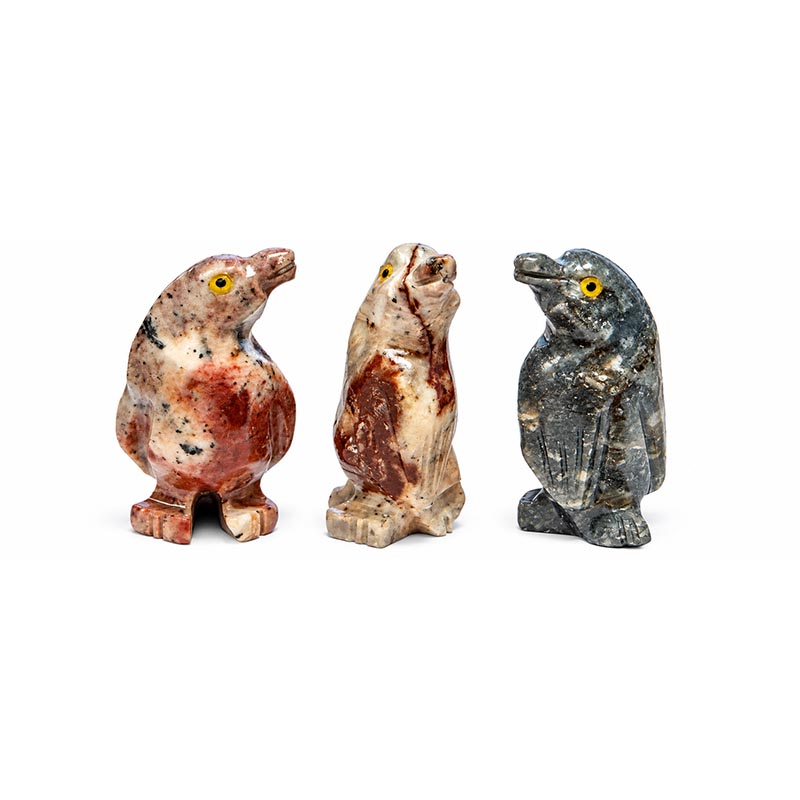 Animaux en soapstone – 35 mm - 10 pièces par variété 