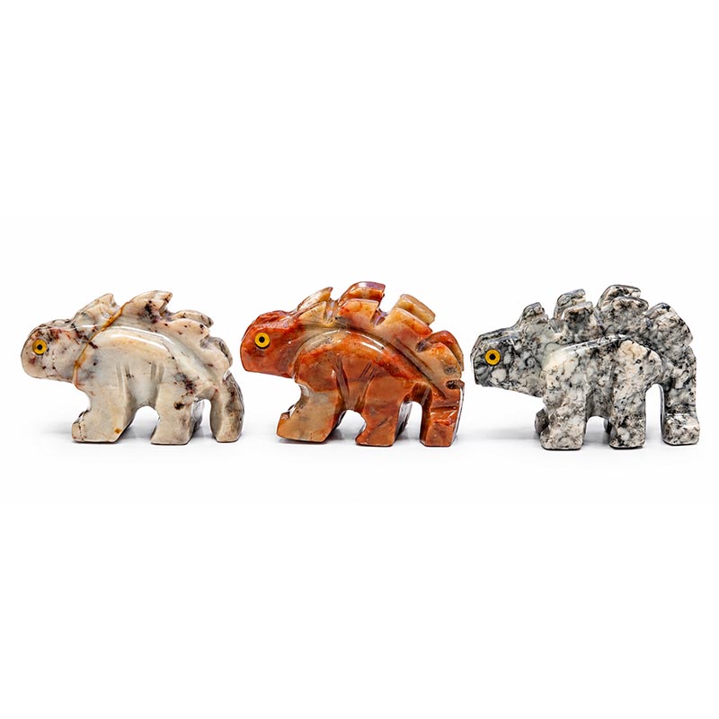 Animaux en soapstone – 35 mm - 10 pièces par variété 
