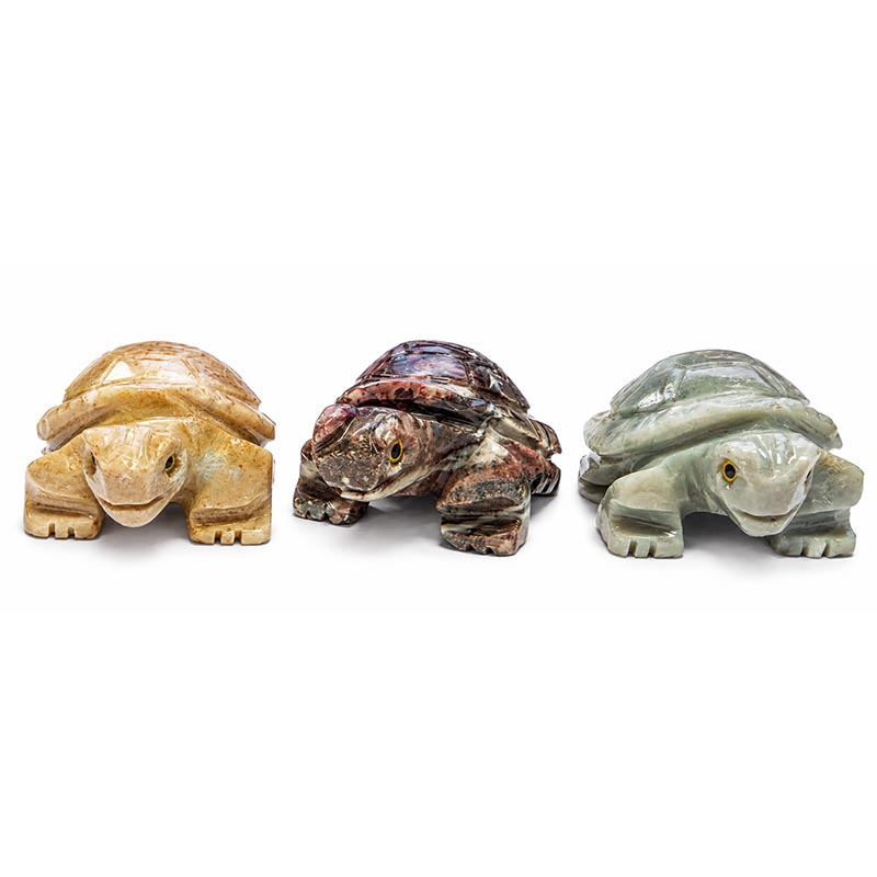 Animaux en soapstone – 35 mm - 10 pièces par variété 