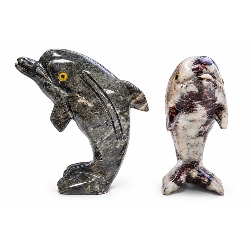 Animaux en pierre des Andes – 55 mm – Lot de 5 pièces
