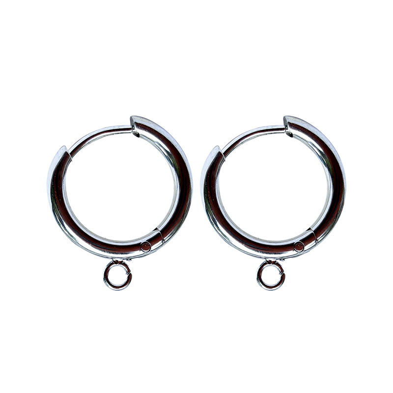 Boucles d'Oreilles avec anneau Acier - La paire