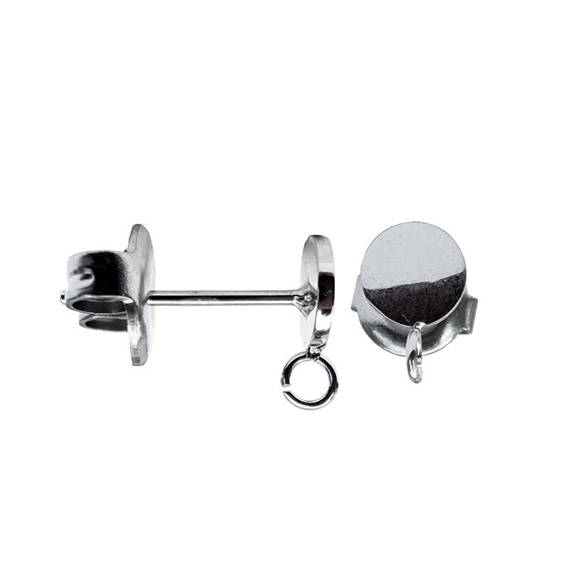 Puces d'Oreilles 5 mm - Avec anneaux acier - 5 paires