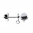 Puces d'Oreilles 5 mm - Avec anneaux acier - 5 paires