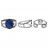 Bague réglable acier cabochon oval lapis lazuli
