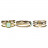 Bague réglable acier cabochon amazonite