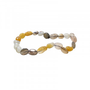 Bracelet agate naturelle grains lot de 4