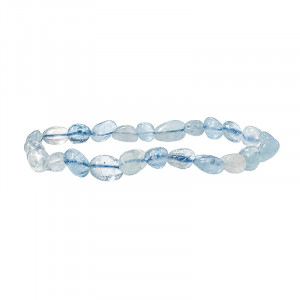 Bracelet aigue-marine grains les 4