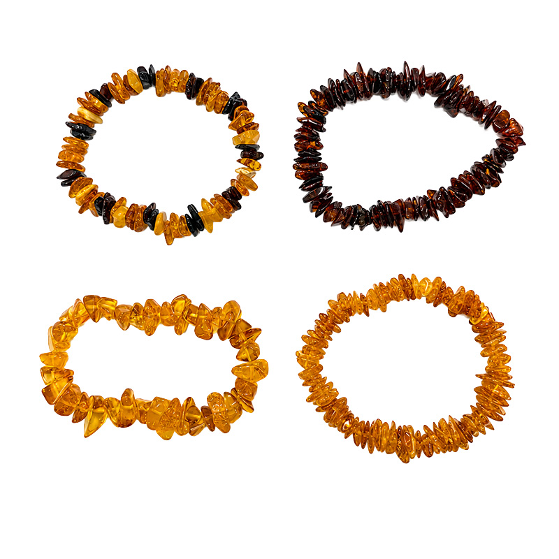 Bracelet en Ambre de la Baltique baroque – Lot de 4 pièces
