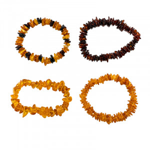 Bracelet en Ambre de la Baltique baroque – Lot de 4 pièces